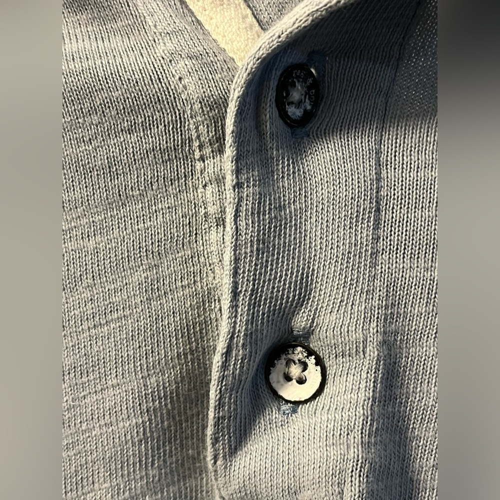 Rag & Bone Short Sleeve Polo Light Blue Cotton Men's Size Large - Picture 3 of 7